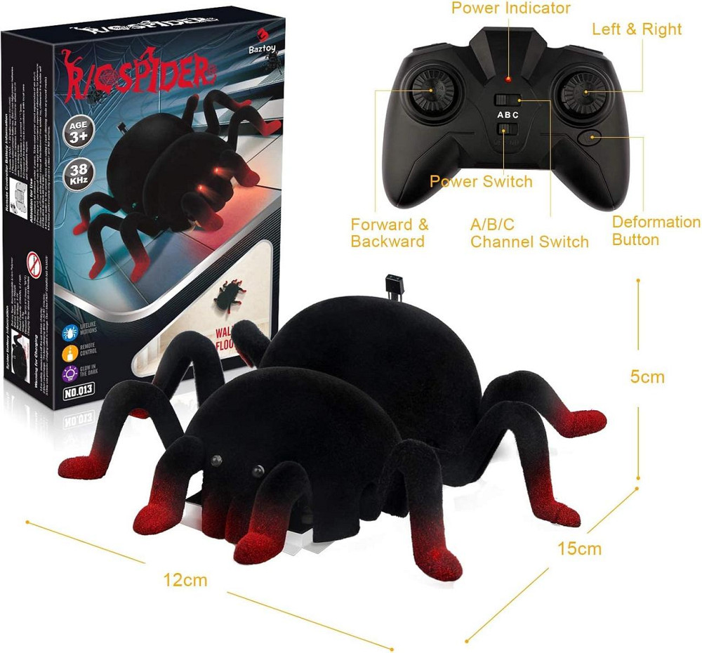 Радиоуправляемый паук, машинка-паук для стен и пола, светодиоды, аккумулятор, игрушка для детей От 6 лет Киев - изображение 10