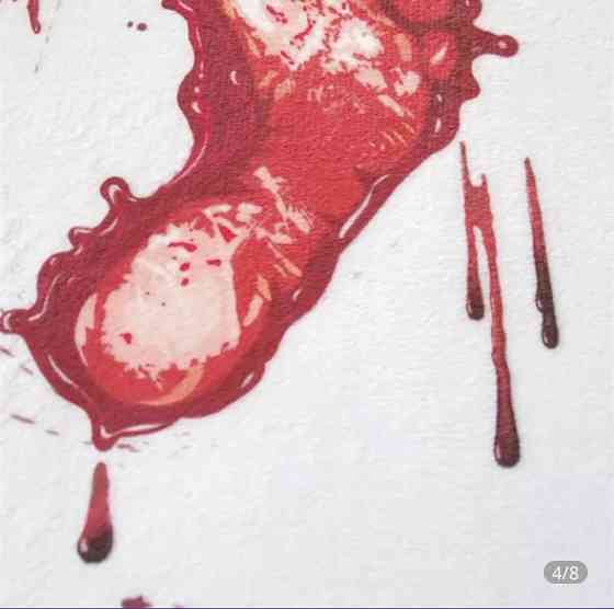 Декор на Хэллоуин, Коврик под дверь Кровавый след, отличное украшение на Хэллоуин, размер 40*60см, Киев