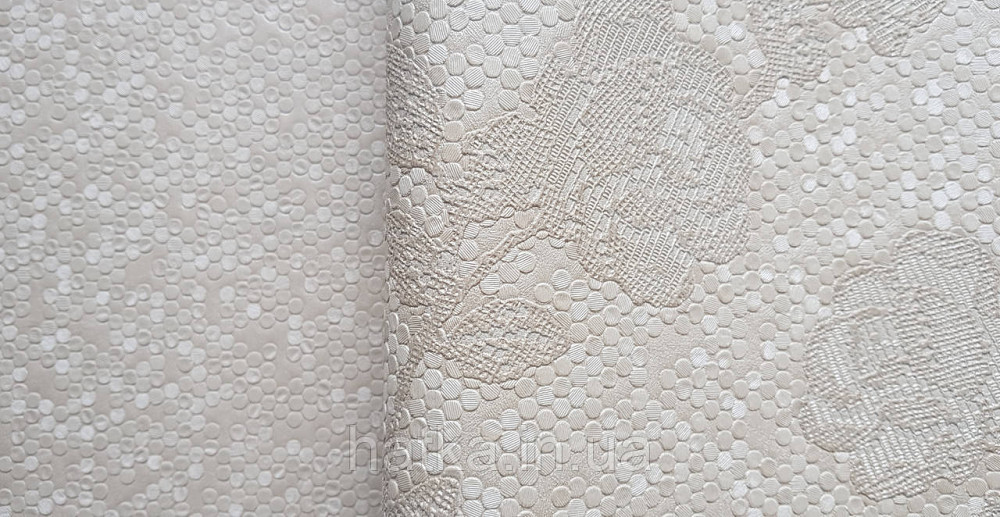 Шпалери вінілові на флізеліні AdaWall Signature1.06х10 квіти гілки листя структурне бежеві білі 3д Київ - фото 4
