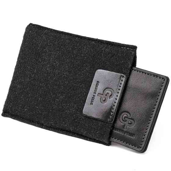 Мужской кожаный зажим для денег GRANDE PELLE 11475 Черный Киев