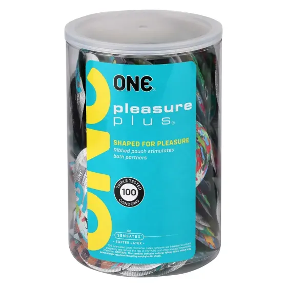 Набір презервативів ONE Pleasure Plus 100 шт, мегапак тюб Львів