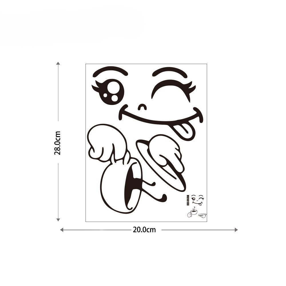 Наклейка на холодильник Смайлик с кофем 28 на 20 см черный Киев - изображение 2