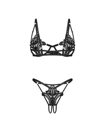Комплект Obsessive Luise Sublim Black 2-pcs crotchless set L/XL Львов