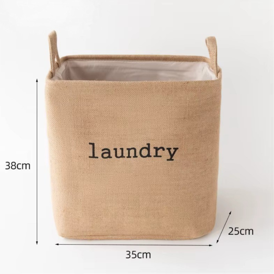 Органайзер-сумка для белья в ванную комнату для вещей складной,корзина для стирки одежды с ручками бежевая Каменец-Подольский