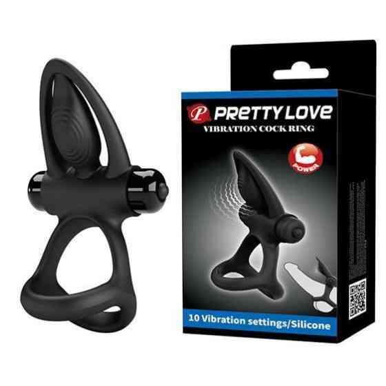 Эрекционное кольцо - Pretty Love Vibration Cock Ring Black Sex Aura Киев