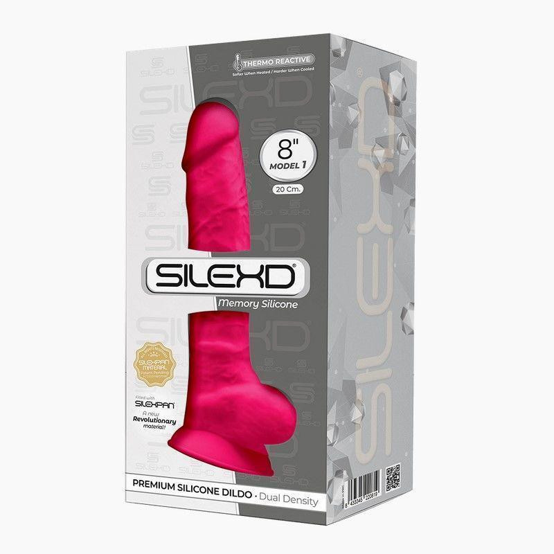 Фалоімітатор SilexD Vetus Pink (MODEL 1 size 8in), двошаровий, силікон + Silexpan, діаметр 4,2см Sex Aura Київ - фото 4