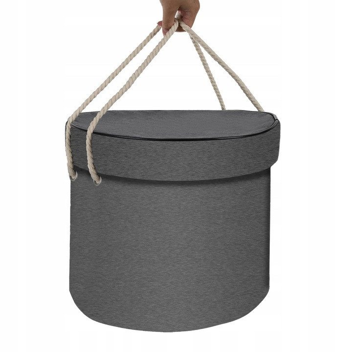 Корзина для игрушек с ковриком диаметром 135 см Kruzzel (19556) Серый Нововолынск - изображение 2