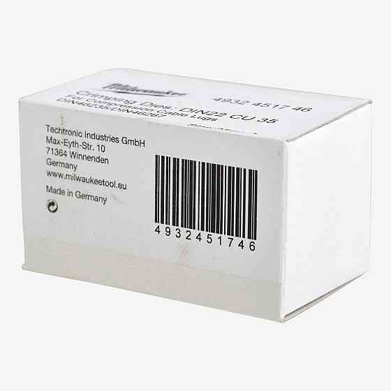 Матриця обжимна MILWAUKEE для кабелів та конекторів, DIN22 CU 35 Одеса