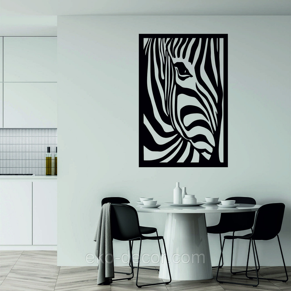Декоративное настенное Панно «Зебра» Декор на стену 70*46 см Киев - изображение 2