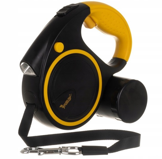 Автоматичний повідець для собак 10-25 кг до 5 метрів з ліхтариком Purlov (25965) Нововолинськ - фото 2