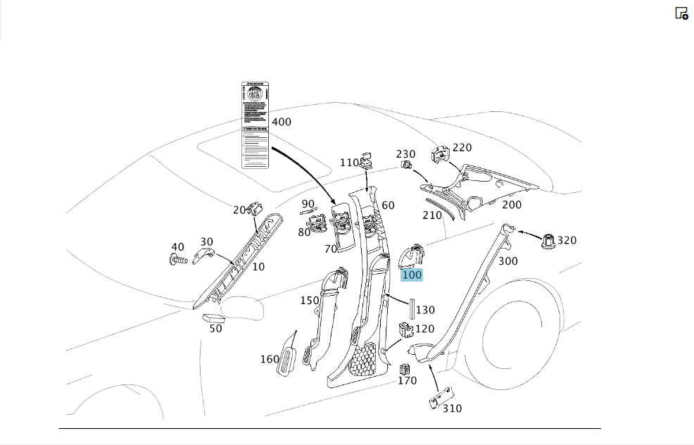 Mercedes-Benz  A2118301454 7D43 Вентиляційний дефлектор для заднього пасажира у стійці "B" правий E-class W211 E-class S211 Одеса - фото 2