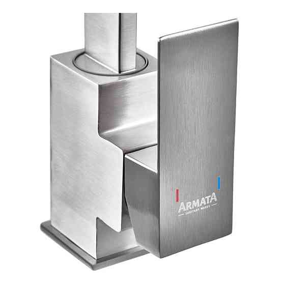 Кухонний змішувач Armata Kub-011 з нержавіючої сталі CH6494 Харків