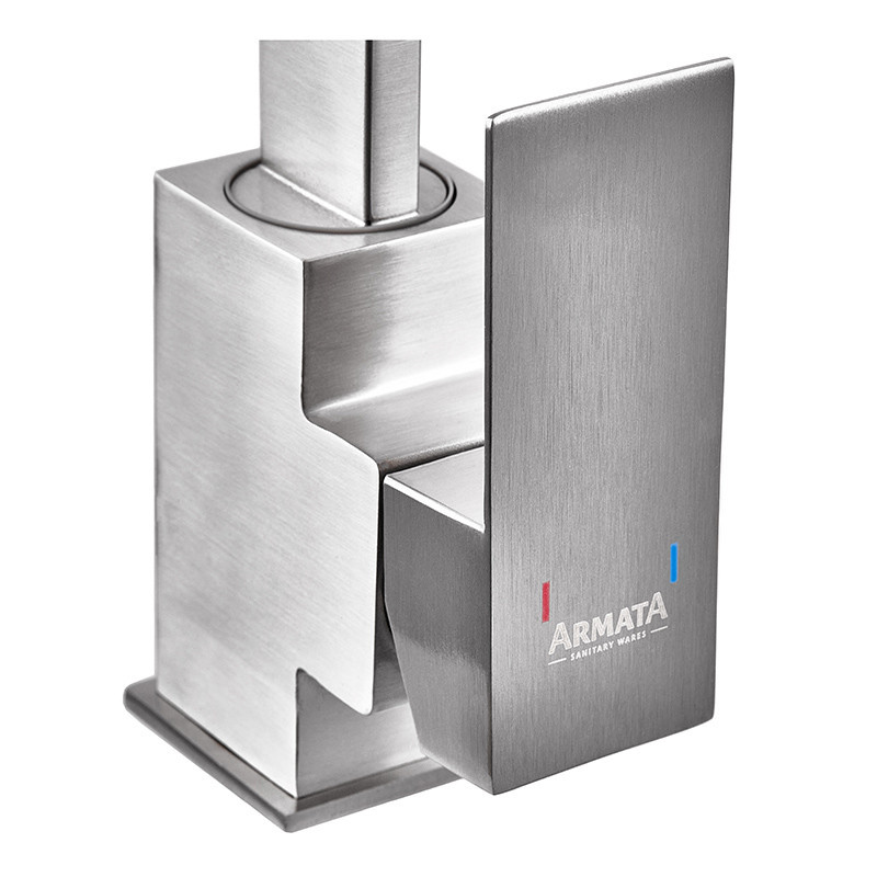 Кухонний змішувач Armata Kub-011 з нержавіючої сталі CH6494 Харків - фото 2