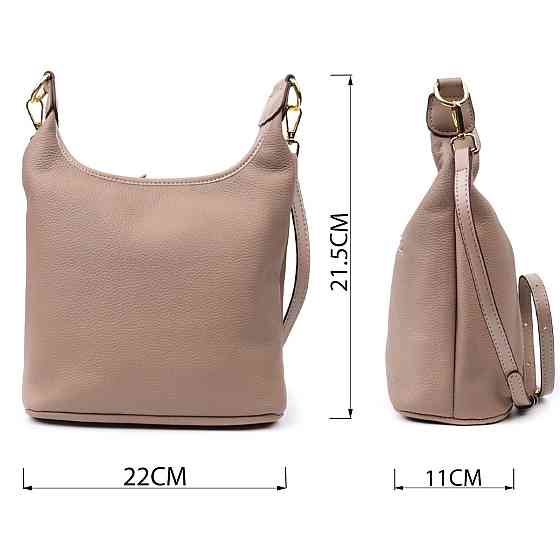 Жіноча сумка на плече з натуральної шкіри Vintage 22629 Бежева Київ