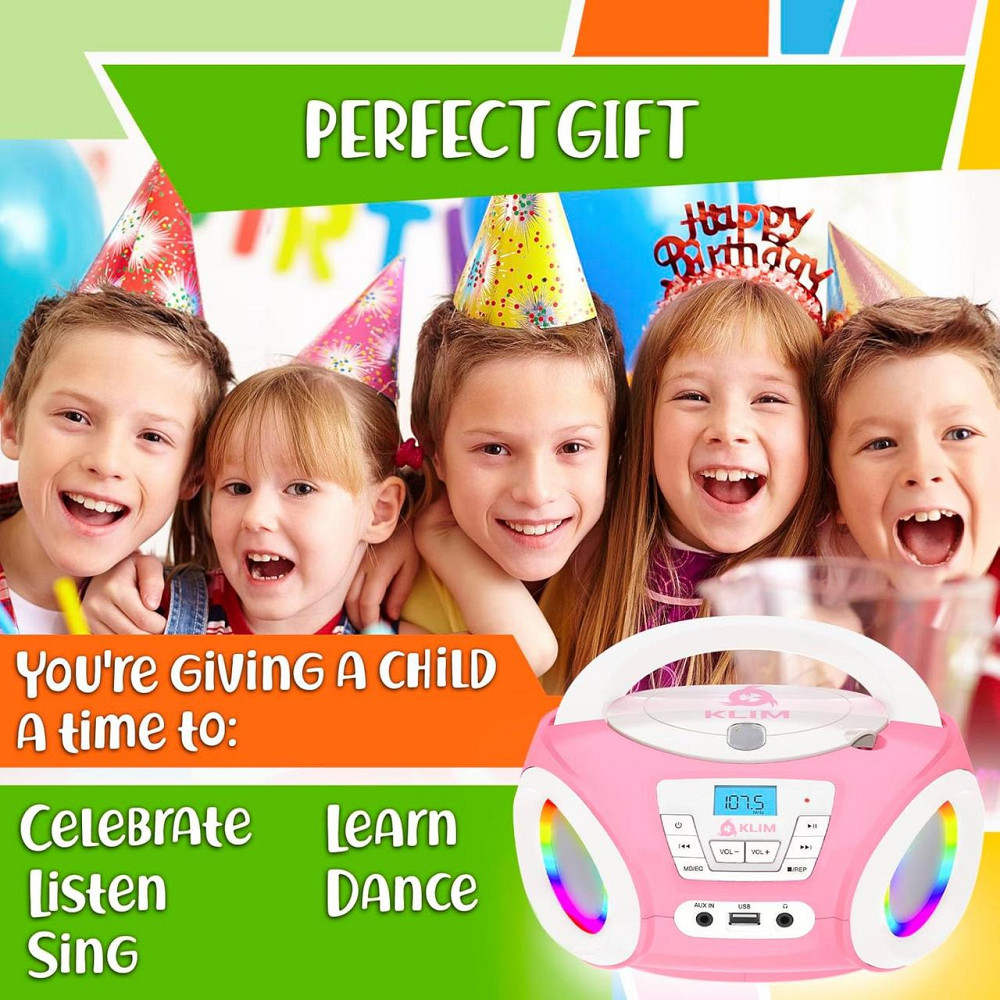 Портативний CD-програвач KLIM Candy Kids – бумбокс нової версії з FM-радіо USB та динаміками Дніпро - фото 7