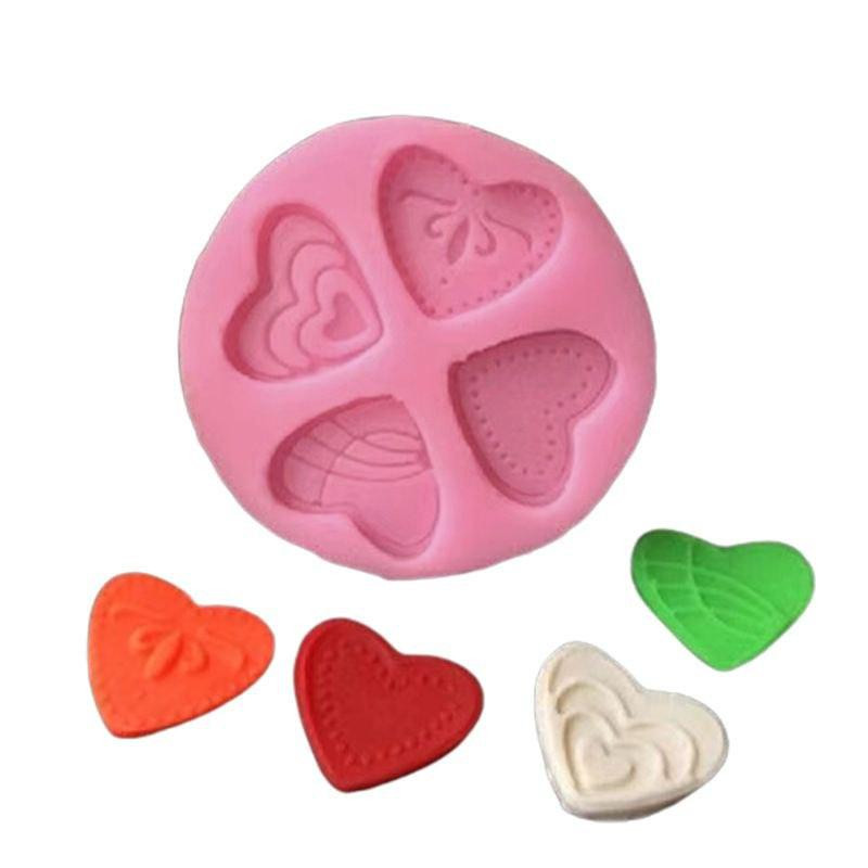 Молд силиконовый Сердца 56 мм розовый Киев - изображение 4