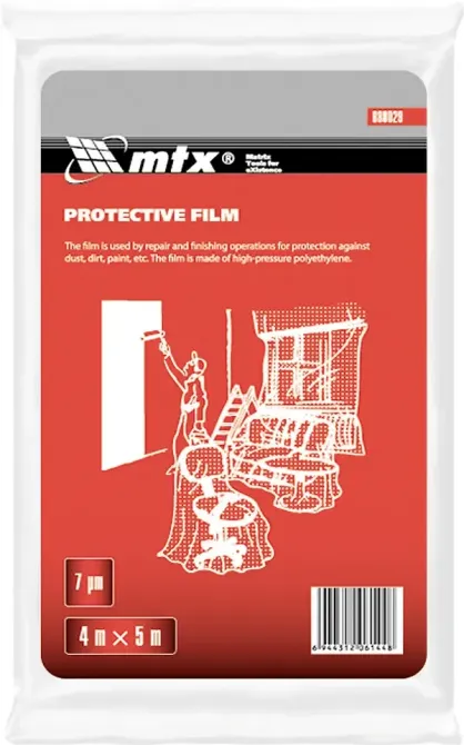 Пленка защитная 4 х 12,5 м 7 мкм полиэтиленовая MTX 888039 Полтава - изображение 1