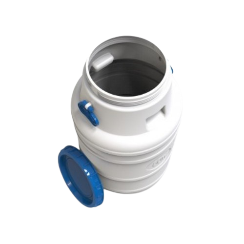 Бідон харчовий 80л білий кришка з ущільненням (d28см/синя) LITOLAN Житомир