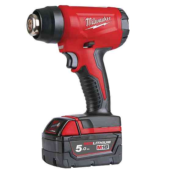 Термо-подветовка аккумуляторная MILWAUKEE, M18 BHG-502C (+ заряд.устройство, 2 аккум.Х 5Аг, кейс) Одесса