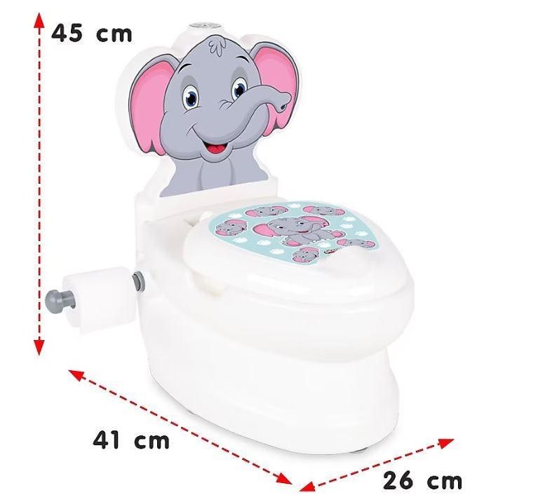 Навчальний дитячий горщик Унітаз Pilsan (білий з слоником) (07-566) для дітей Київ - фото 3