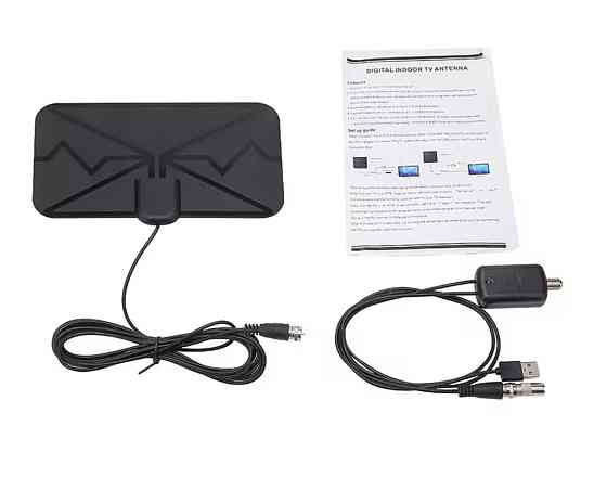 Телевизионная антена внутренняя с цифровым усилением 4K Full HD TV 21 на 12 см черный Киев