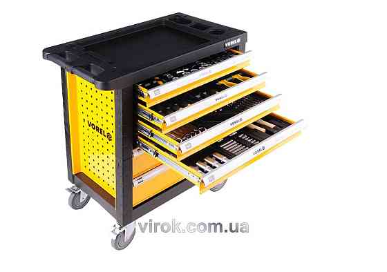 Шафа для майстернь VOREL  на колесах 770х458х901 мм з 6 шухлядами та інстр-ми 177 шт CrV [1] Одесса