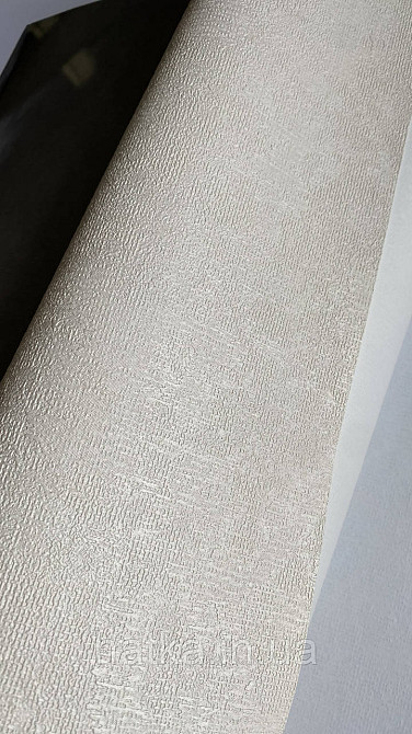 Обои виниловые на флизелине NOVA  метровые под штукатурку однотонные структурные светло бежевые Киев - изображение 1
