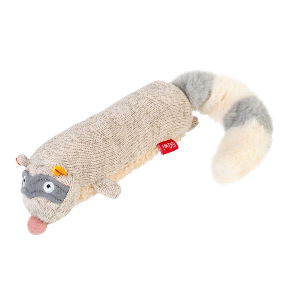 Игрушка для собак Енот с пищалкой GiGwi Plush Friendz, текстиль, 17 см Киев - изображение 1
