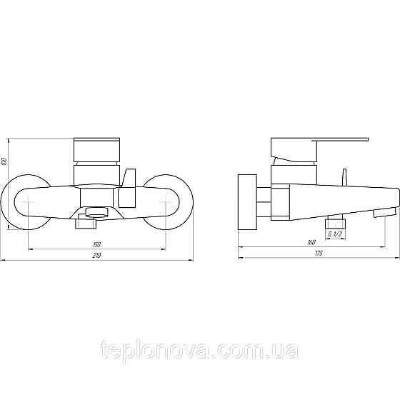Смеситель для ванны Globus Lux MAIN SM-102N Черновцы