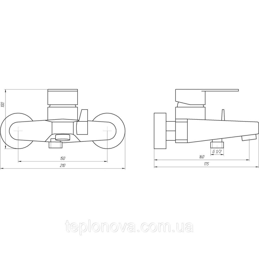 Смеситель для ванны Globus Lux MAIN SM-102N Черновцы - изображение 4