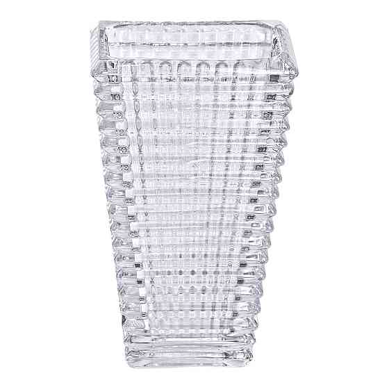 Прямокутна декоративна ваза для квітів із скла, 17 см HP-1721 Коломия