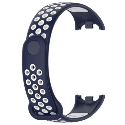 Ремінець до фітнес браслета BeCover Vents Style для Xiaomi Mi Smart Band 10 Blue-White (713632) Вінниця - фото 4