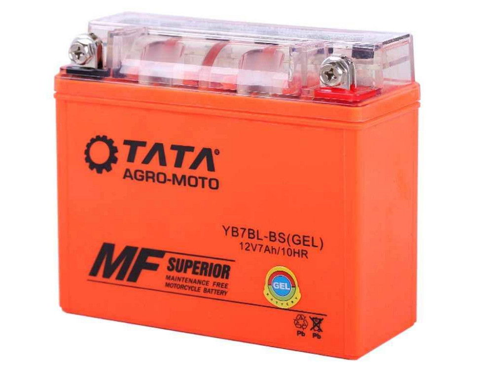 Аккумулятор гелевый MOTO YB7BL-BS оранжевый 145*60*130мм, ТМ OUTDO Киев - изображение 1