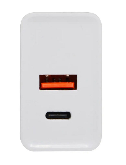 Зарядний пристрій 7614 240V - USB-A, USB Type-C 5V/3A білий Київ - фото 3