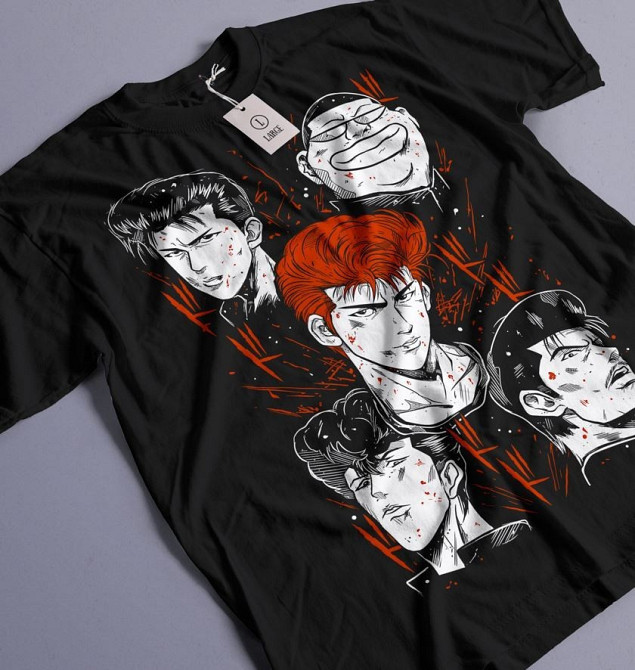 Футболка для мальчика аниме Слам Дунк Слам Дунк оверсайз (рост от 165 до 180 ) Черний AnimeJ1107m Днепр - изображение 2