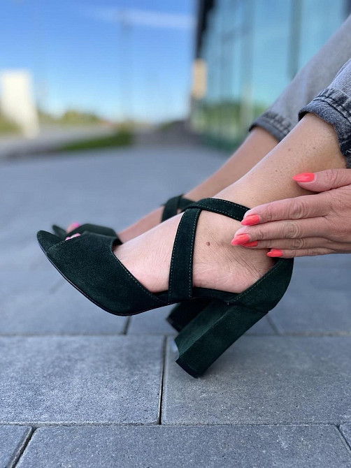 Nivelle БосонІжки жіночі NIVELLE 1815/9510-9544 зелені (літо, замша натуральна) (3696) 39р. Коломия - фото 8