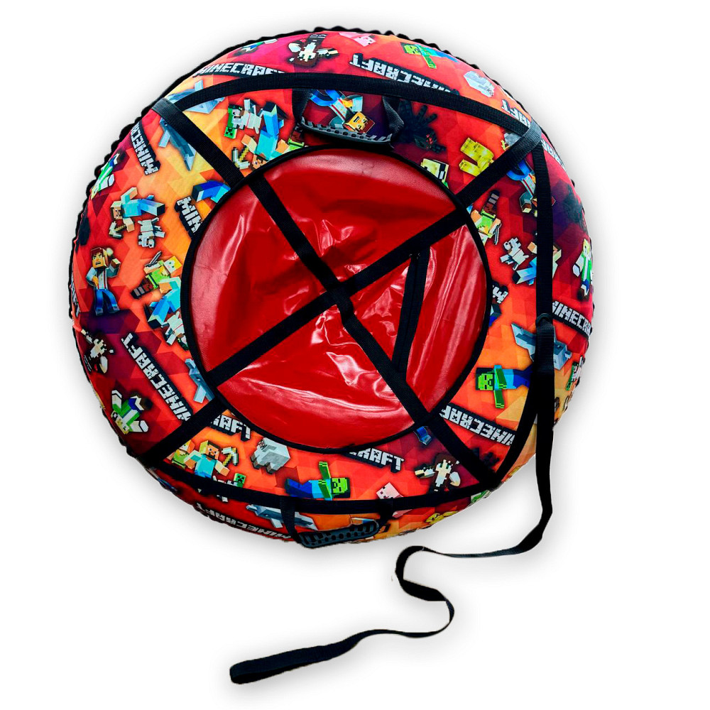 Тюбінг/ плюшка для катання/надувні санки 100 см Вишневе - фото 1