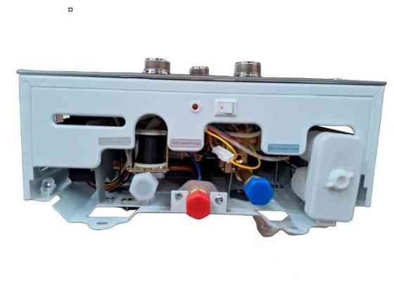 Газова колонка димохідна DION JSD 10 біла проточний газовий водонагрівач 10 л/хв розпал від батарейок Київ