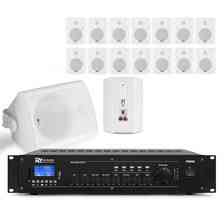 Колонка  Zestaw białych głośników naściennych 16 x 6.5" BC65V z wzmacniaczem Київ