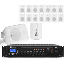 Колонка  Zestaw białych głośników naściennych 16 x 6.5" BC65V z wzmacniaczem Київ - фото 1