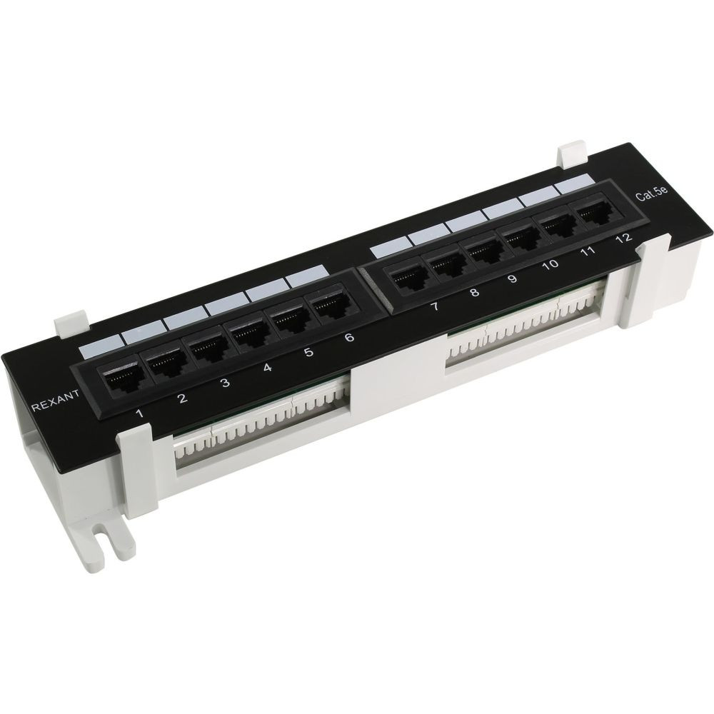 Патч-панель настінна CMS 12xRJ-45 UTP, кат. 6, в пластиковому корпусі Київ - фото 1