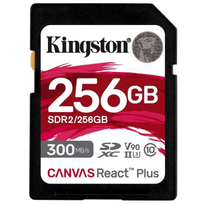 Карта памяти Kingston 256GB SDXC class 10 UHS-II U3 Canvas React Plus (SDR2/256GB) Винница - изображение 1