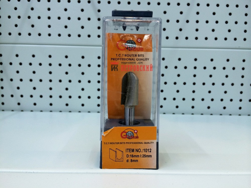 Фреза ГЛОБУС 1012 d8 D16 h25 h60 пазовая галтельная Коломыя - изображение 1