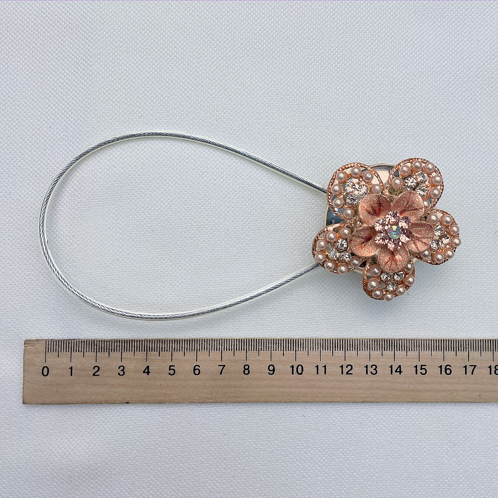 Магніти для штор та гардин "Flowers" набір 2 шт Персиковий (81-231) Київ - фото 7