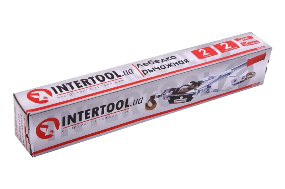 Лебідка 2 т/1.5 м/4.5 мм Intertool (робоча довжина 0.75м) Вінниця - фото 2