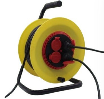 Удлинитель на катушке BX-755, 50 м, 4 розетки, медный кабель ПВС 3×2.5 мм², мощность 2950 Вт, IP44 Одесса - изображение 1