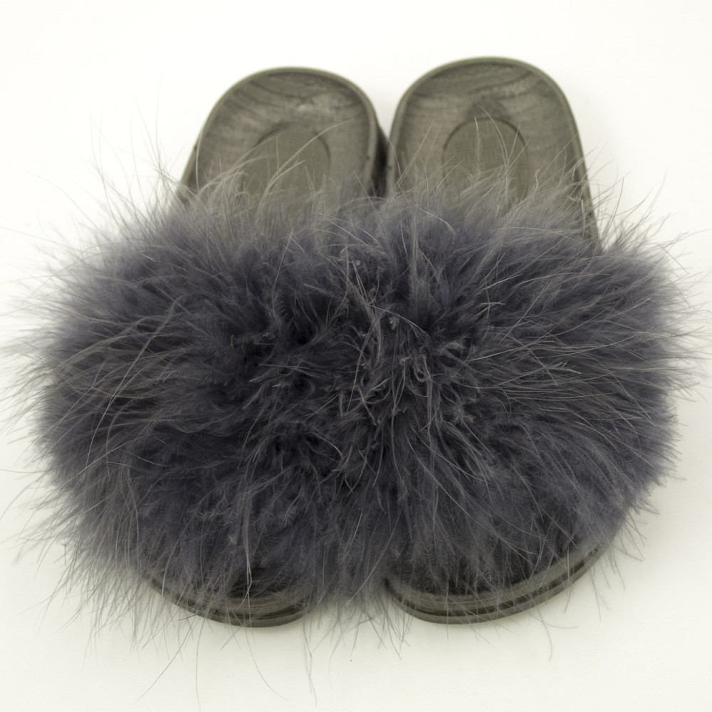 Шлепанцы пушистики для девочки детские PaGo серые Kids Одесса - изображение 1