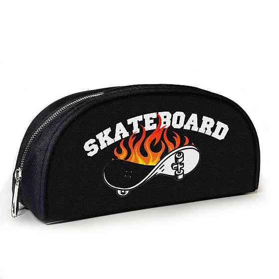 Пенал шкільний з принтом скейтборд 23х10х8 см дитячий для дівчинки, хлопчика (3909) Київ