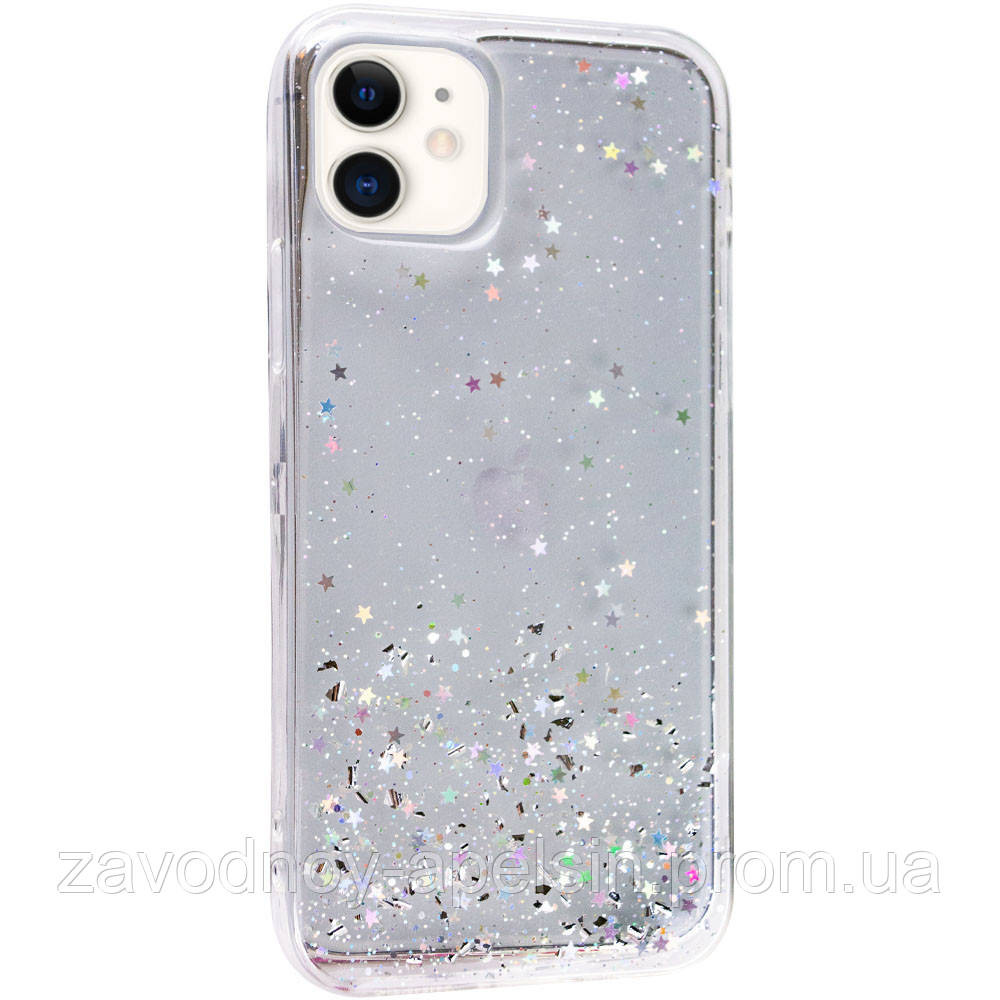 IPhone 12 12Pro Чохол прозорий Блискітки Stars Одеса - фото 1