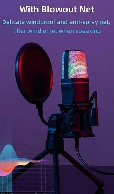 USB микрофон Профессиональный конденсаторный микрофон для ПК компьютера. Киев - изображение 3